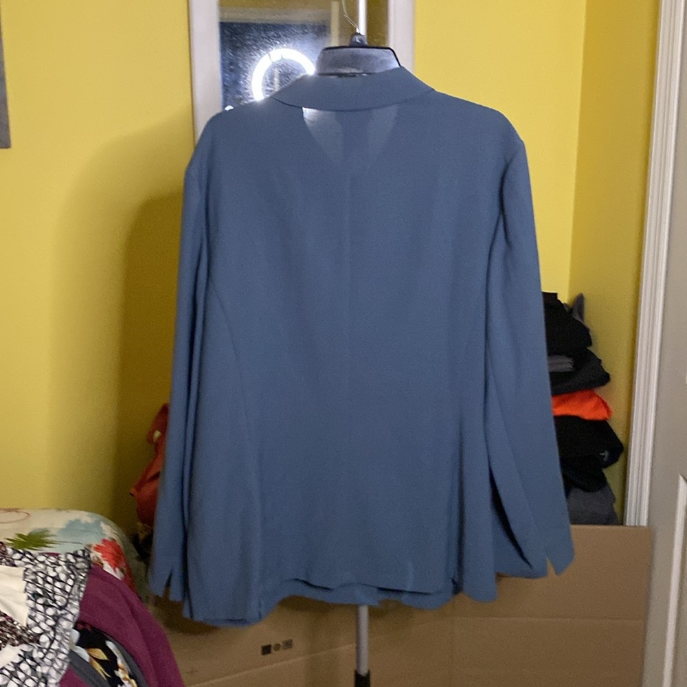 Talbots Blue Full Button Front Jacket Size 20 - Picture 6 of 6